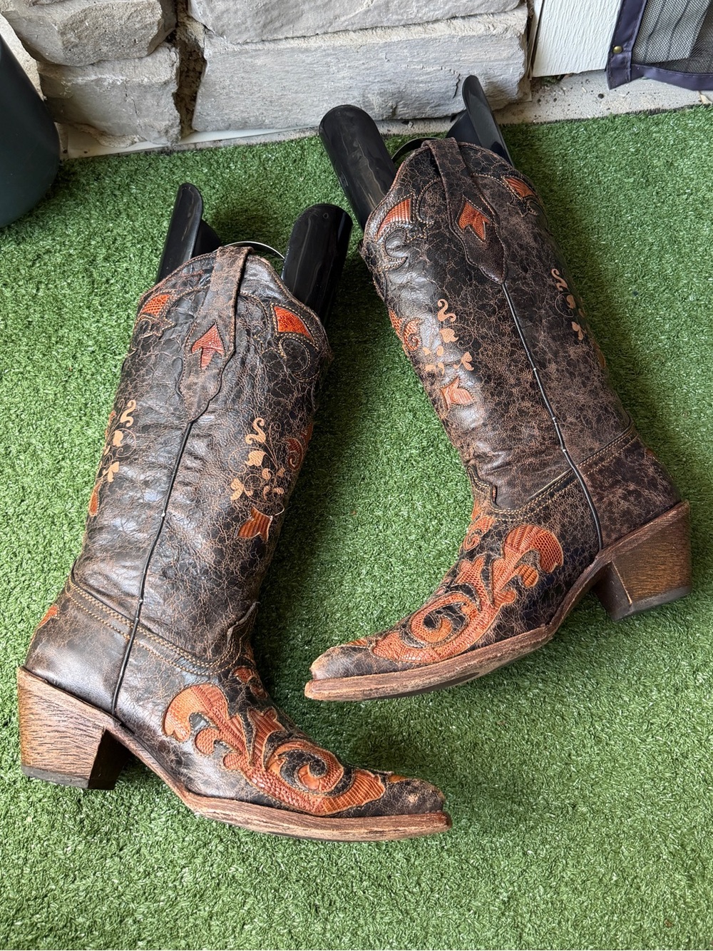Corral Vintage Distressed Genuine Goat Skin Women’s Boots - Picture 8 of 14